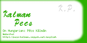 kalman pecs business card